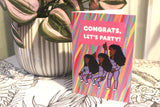 Congrats, Let's Party - Greeting Card