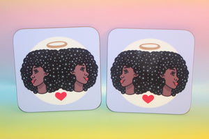 Afro Galaxy Coasters - Set of Two