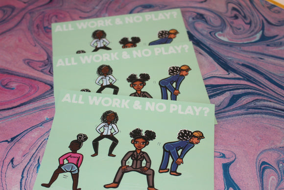 All Work, No Play - Invitation Pack of 6