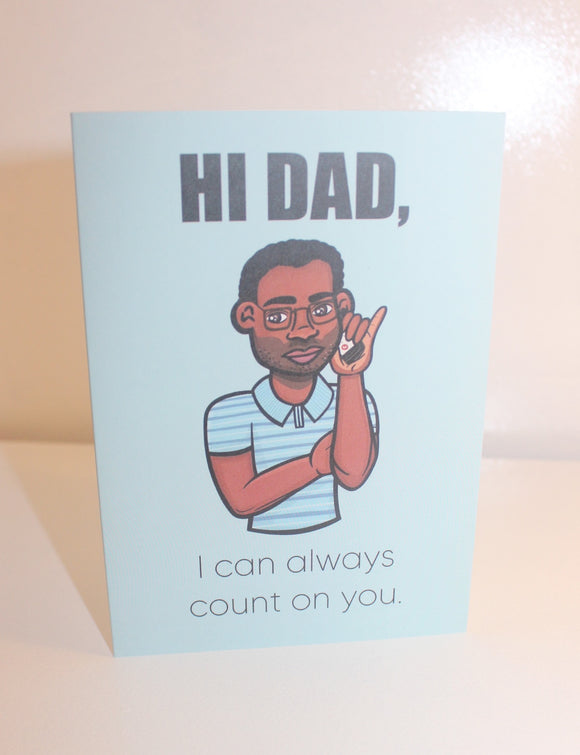 Count on Dad - Greeting Card