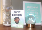 Happy Birthday Bossman - Greeting Card